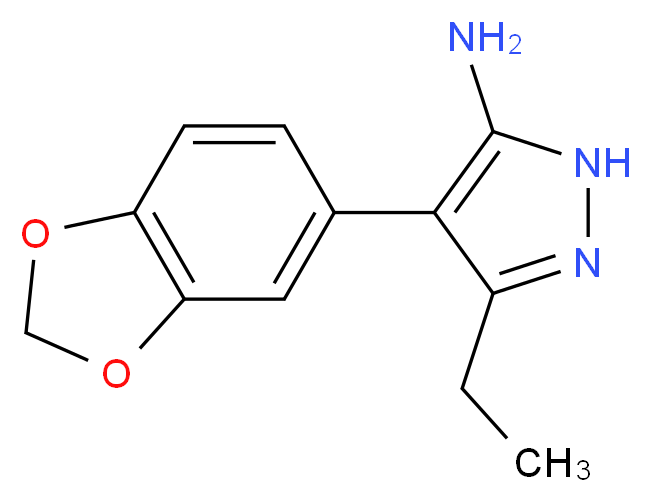 4-(1,3-benzodioxol-5-yl)-3-ethyl-1H-pyrazol-5-amine_Molecular_structure_CAS_)