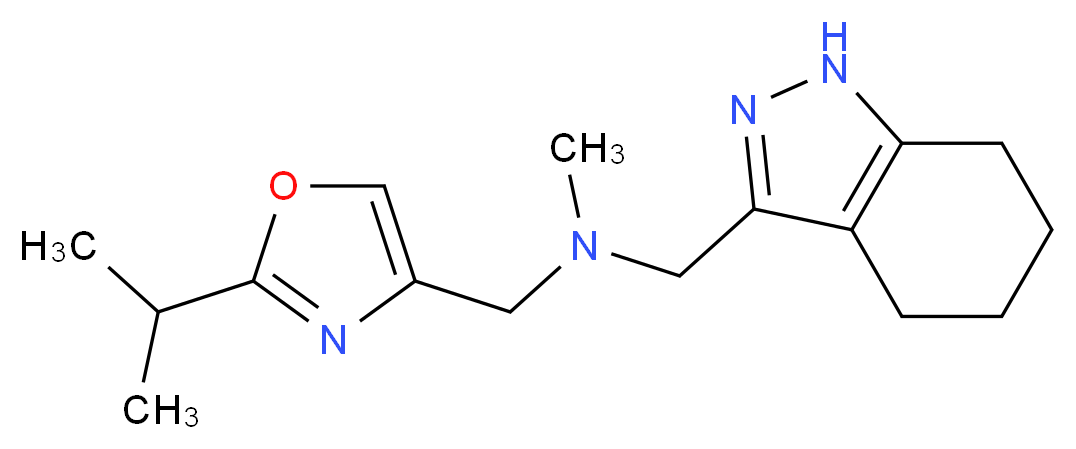 1-(2-isopropyl-1,3-oxazol-4-yl)-N-methyl-N-(4,5,6,7-tetrahydro-1H-indazol-3-ylmethyl)methanamine_Molecular_structure_CAS_)