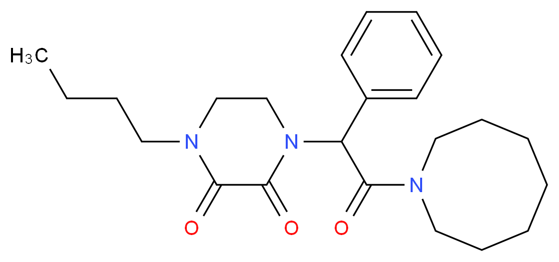 1-(2-azocan-1-yl-2-oxo-1-phenylethyl)-4-butylpiperazine-2,3-dione_Molecular_structure_CAS_)