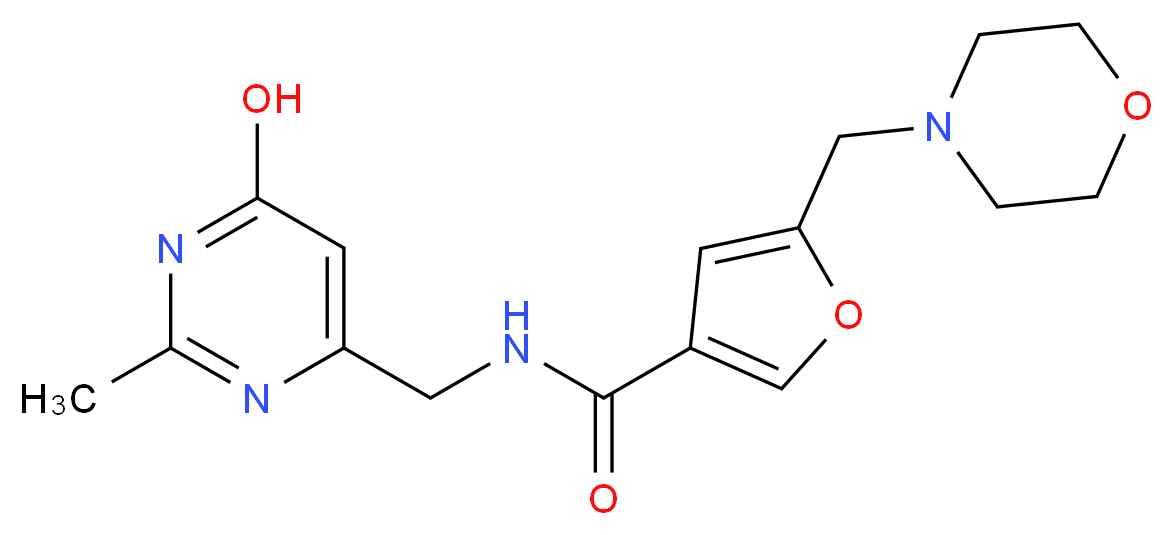 N-[(6-hydroxy-2-methyl-4-pyrimidinyl)methyl]-5-(4-morpholinylmethyl)-3-furamide_Molecular_structure_CAS_)