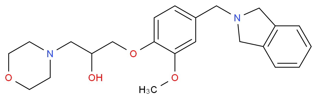 1-[4-(1,3-dihydro-2H-isoindol-2-ylmethyl)-2-methoxyphenoxy]-3-morpholin-4-ylpropan-2-ol_Molecular_structure_CAS_)