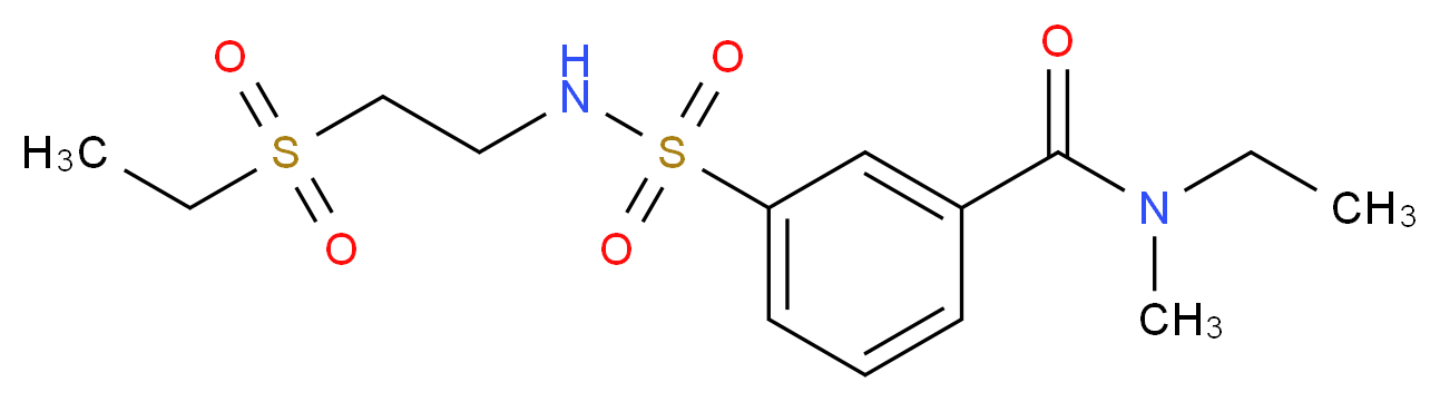 N-ethyl-3-({[2-(ethylsulfonyl)ethyl]amino}sulfonyl)-N-methylbenzamide_Molecular_structure_CAS_)