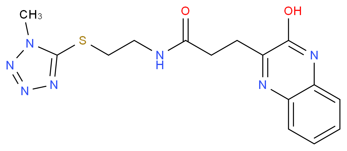 3-(3-hydroxy-2-quinoxalinyl)-N-{2-[(1-methyl-1H-tetrazol-5-yl)thio]ethyl}propanamide_Molecular_structure_CAS_)