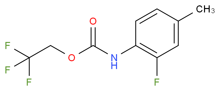 2,2,2-trifluoroethyl 2-fluoro-4-methylphenylcarbamate_Molecular_structure_CAS_)