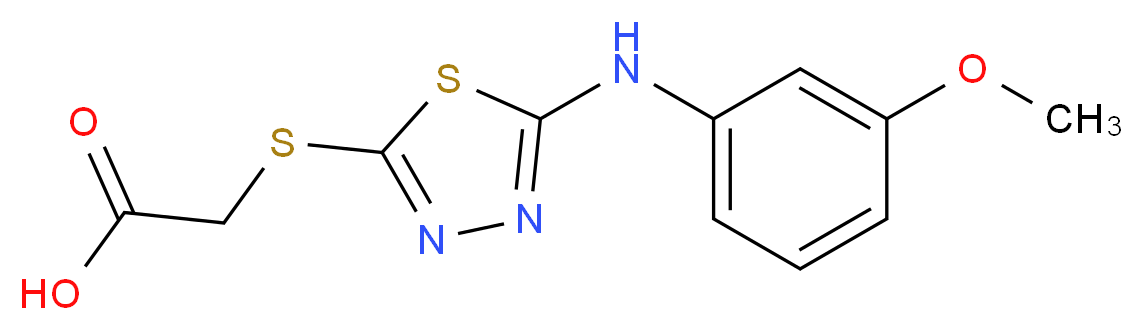 ({5-[(3-methoxyphenyl)amino]-1,3,4-thiadiazol-2-yl}thio)acetic acid_Molecular_structure_CAS_68161-40-0)