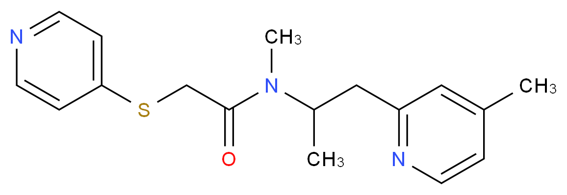 N-methyl-N-[1-methyl-2-(4-methylpyridin-2-yl)ethyl]-2-(pyridin-4-ylthio)acetamide_Molecular_structure_CAS_)