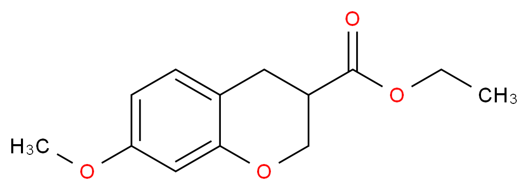 7-METHOXY-CHROMAN-3-CARBOXYLIC ACID ETHYL ESTER_Molecular_structure_CAS_885271-77-2)