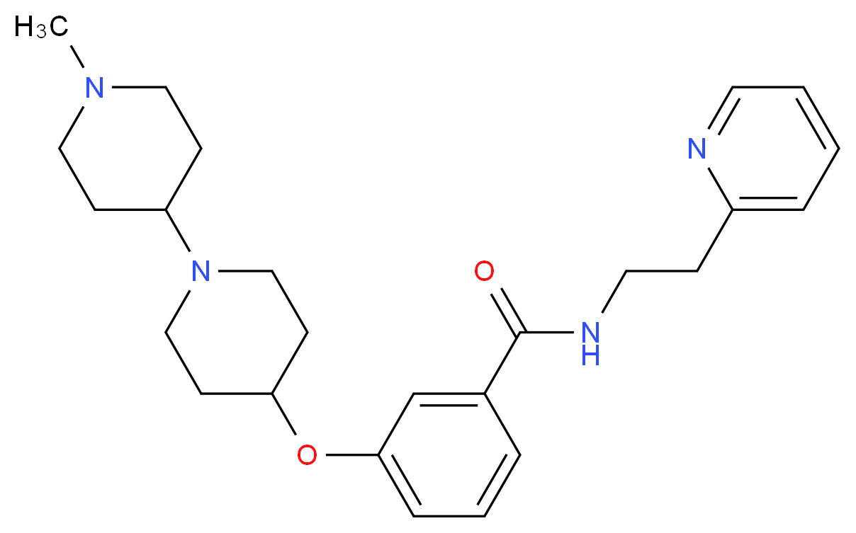 3-[(1'-methyl-1,4'-bipiperidin-4-yl)oxy]-N-[2-(2-pyridinyl)ethyl]benzamide_Molecular_structure_CAS_)