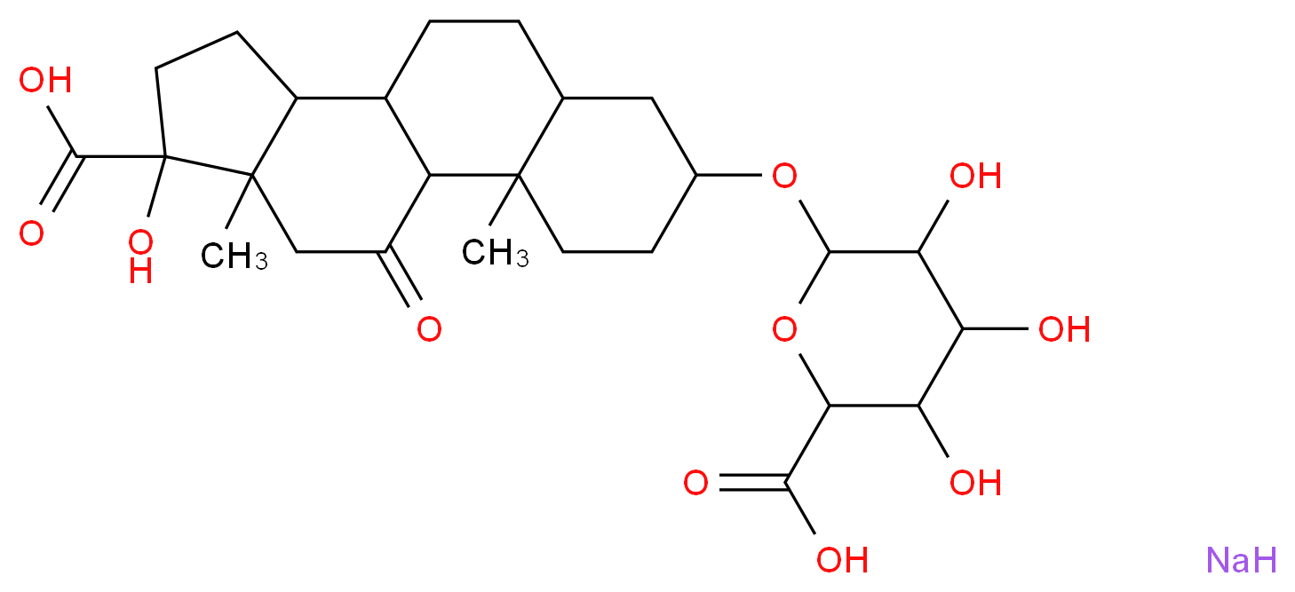 5β-Androstane-3α,17α-diol-11-one-17β-carboxylic acid 3-(β-D-glucuronide) disodium salt_Molecular_structure_CAS_138898-76-7)