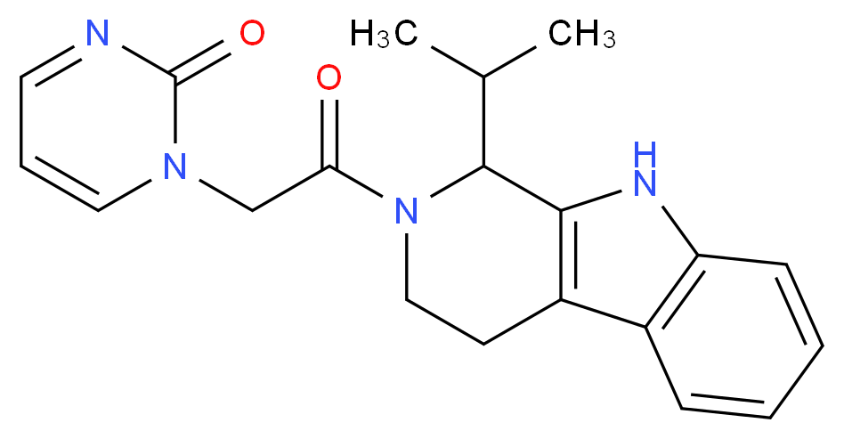 1-[2-(1-isopropyl-1,3,4,9-tetrahydro-2H-beta-carbolin-2-yl)-2-oxoethyl]pyrimidin-2(1H)-one_Molecular_structure_CAS_)
