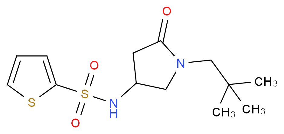 N-[1-(2,2-dimethylpropyl)-5-oxo-3-pyrrolidinyl]-2-thiophenesulfonamide_Molecular_structure_CAS_)