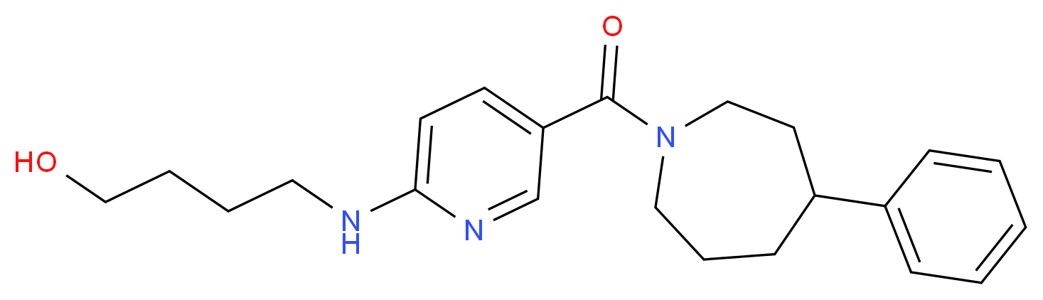 4-({5-[(4-phenylazepan-1-yl)carbonyl]pyridin-2-yl}amino)butan-1-ol_Molecular_structure_CAS_)
