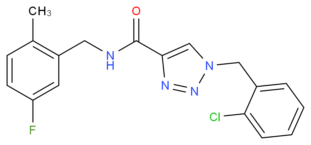 1-(2-chlorobenzyl)-N-(5-fluoro-2-methylbenzyl)-1H-1,2,3-triazole-4-carboxamide_Molecular_structure_CAS_)