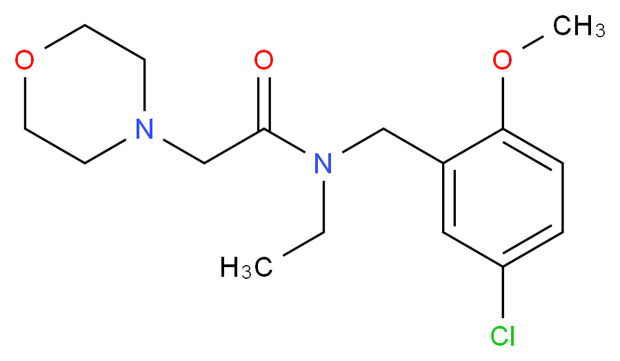 N-(5-chloro-2-methoxybenzyl)-N-ethyl-2-morpholin-4-ylacetamide_Molecular_structure_CAS_)