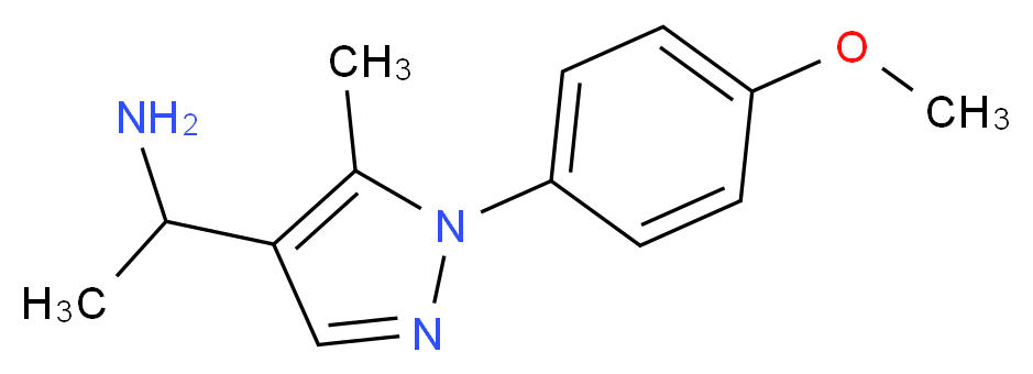 1-[1-(4-methoxyphenyl)-5-methyl-1H-pyrazol-4-yl]ethanamine_Molecular_structure_CAS_)