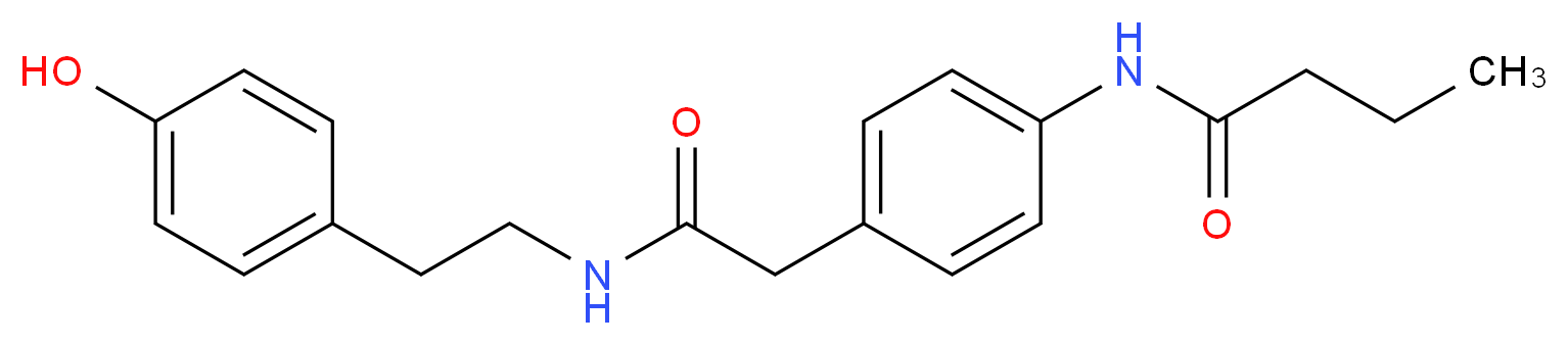 N-[4-(2-{[2-(4-hydroxyphenyl)ethyl]amino}-2-oxoethyl)phenyl]butanamide_Molecular_structure_CAS_)