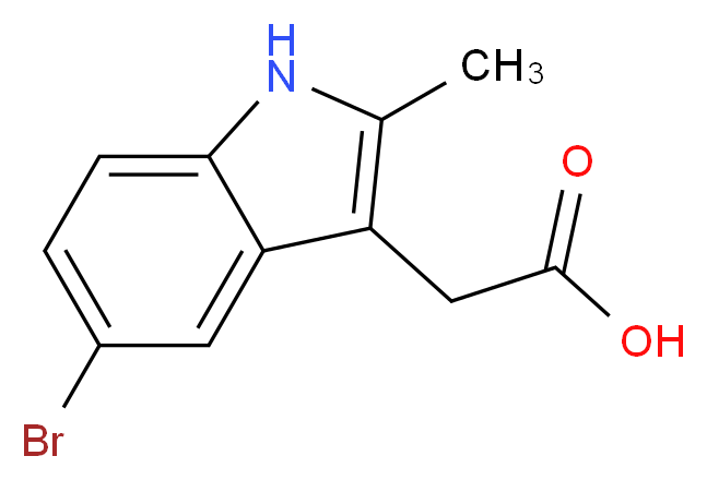 2-(5-bromo-2-methyl-1H-indol-3-yl)acetic acid_Molecular_structure_CAS_)