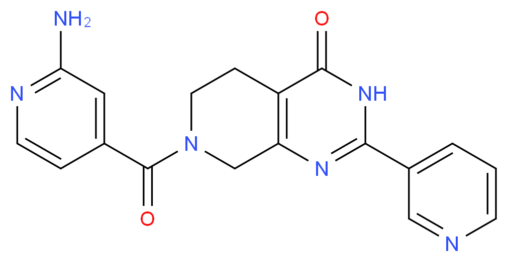7-(2-aminoisonicotinoyl)-2-pyridin-3-yl-5,6,7,8-tetrahydropyrido[3,4-d]pyrimidin-4(3H)-one_Molecular_structure_CAS_)