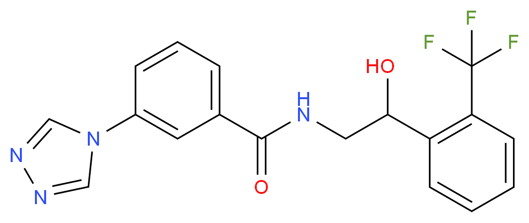 N-{2-hydroxy-2-[2-(trifluoromethyl)phenyl]ethyl}-3-(4H-1,2,4-triazol-4-yl)benzamide_Molecular_structure_CAS_)