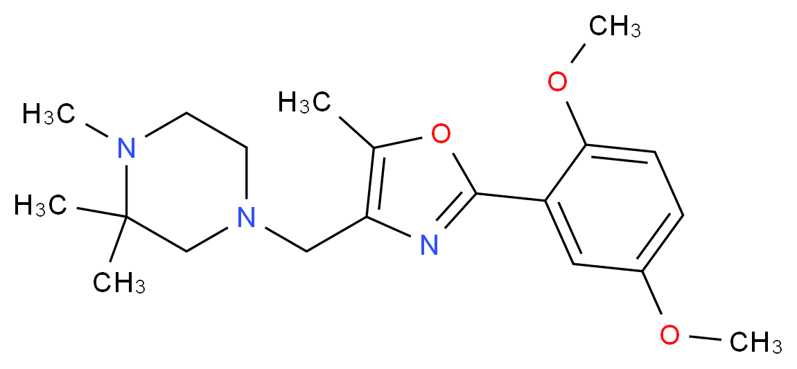 4-{[2-(2,5-dimethoxyphenyl)-5-methyl-1,3-oxazol-4-yl]methyl}-1,2,2-trimethylpiperazine_Molecular_structure_CAS_)