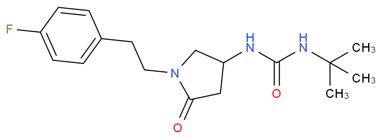 N-(tert-butyl)-N'-{1-[2-(4-fluorophenyl)ethyl]-5-oxo-3-pyrrolidinyl}urea_Molecular_structure_CAS_)