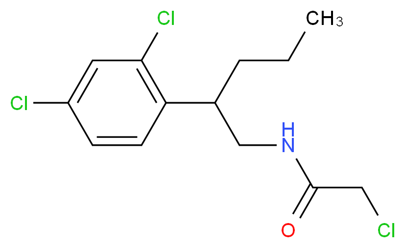 2-Chloro-N-[2-(2,4-dichloro-phenyl)-pentyl]-acetamide_Molecular_structure_CAS_)