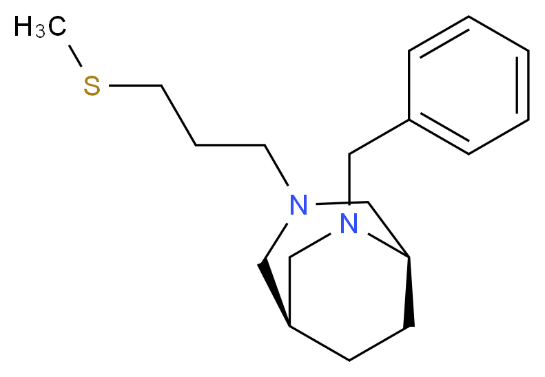 (1S*,5R*)-6-benzyl-3-[3-(methylthio)propyl]-3,6-diazabicyclo[3.2.2]nonane_Molecular_structure_CAS_)
