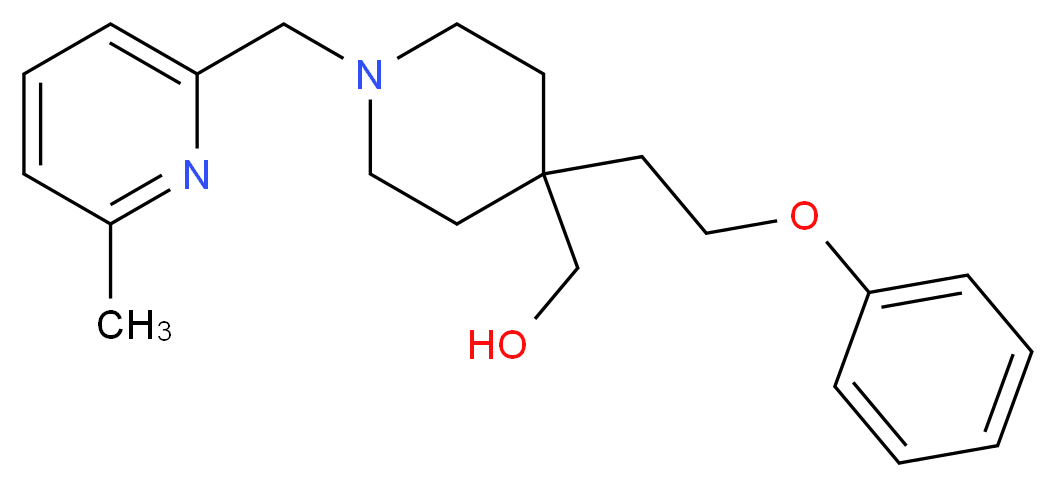 [1-[(6-methyl-2-pyridinyl)methyl]-4-(2-phenoxyethyl)-4-piperidinyl]methanol_Molecular_structure_CAS_)