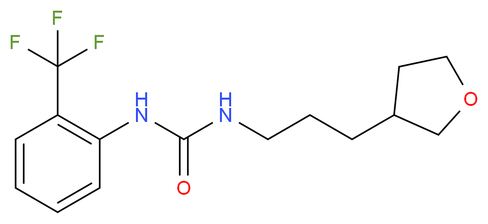 N-[3-(tetrahydrofuran-3-yl)propyl]-N'-[2-(trifluoromethyl)phenyl]urea_Molecular_structure_CAS_)