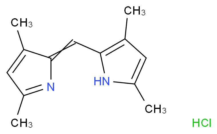 2-[(3,5-Dimethyl-2H-pyrrol-2-ylidene)methyl]-3,5-dimethyl-1H-pyrrole monohydrochloride_Molecular_structure_CAS_67036-97-9)