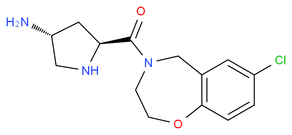 (3R,5S)-5-[(7-chloro-2,3-dihydro-1,4-benzoxazepin-4(5H)-yl)carbonyl]pyrrolidin-3-amine_Molecular_structure_CAS_)