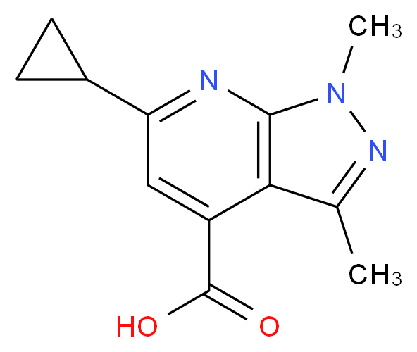 6-cyclopropyl-1,3-dimethyl-1H-pyrazolo[3,4-b]pyridine-4-carboxylic acid_Molecular_structure_CAS_)