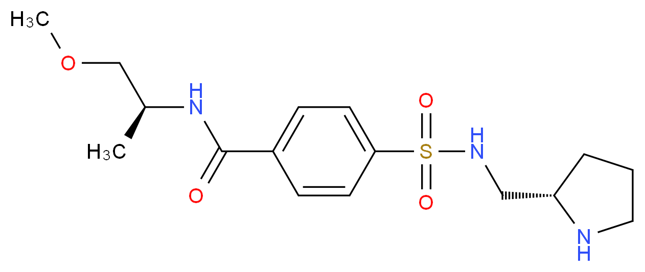 N-[(1S)-2-methoxy-1-methylethyl]-4-({[(2S)-2-pyrrolidinylmethyl]amino}sulfonyl)benzamide_Molecular_structure_CAS_)