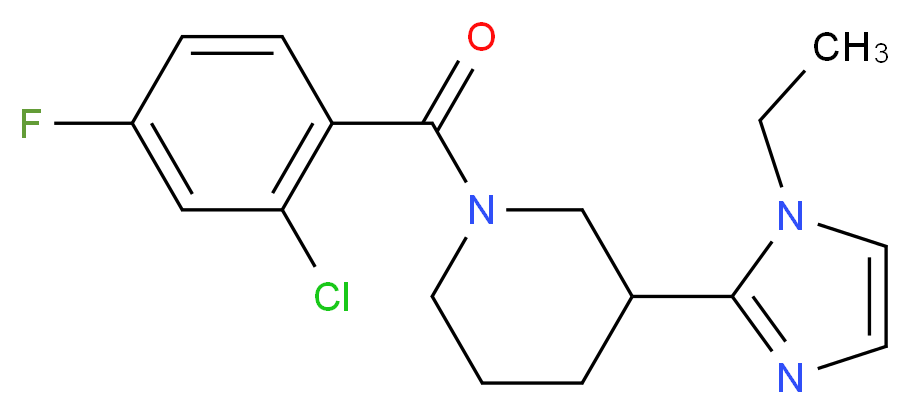 1-(2-chloro-4-fluorobenzoyl)-3-(1-ethyl-1H-imidazol-2-yl)piperidine_Molecular_structure_CAS_)