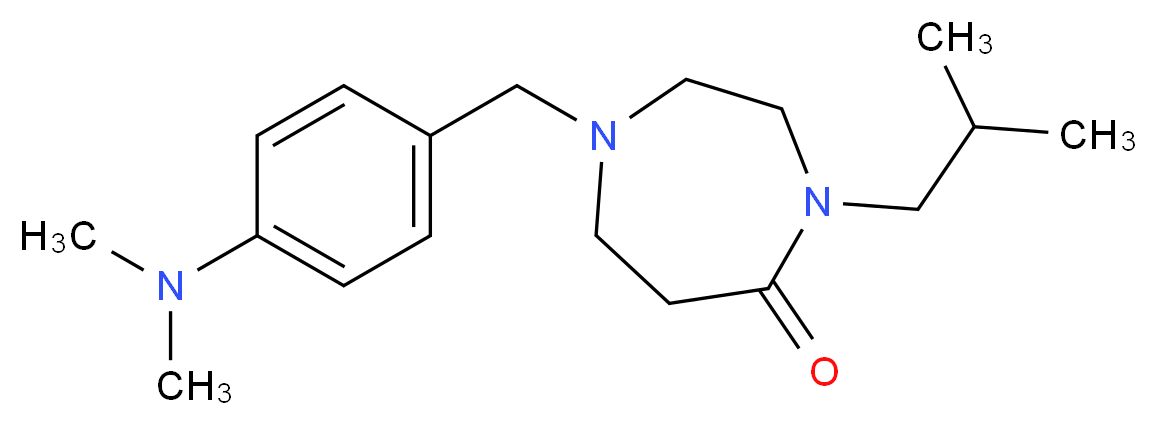 1-[4-(dimethylamino)benzyl]-4-isobutyl-1,4-diazepan-5-one_Molecular_structure_CAS_)