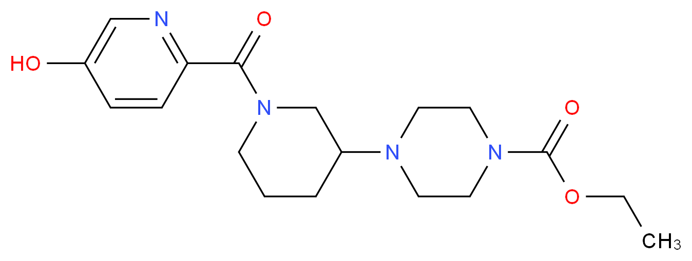 ethyl 4-{1-[(5-hydroxy-2-pyridinyl)carbonyl]-3-piperidinyl}-1-piperazinecarboxylate_Molecular_structure_CAS_)