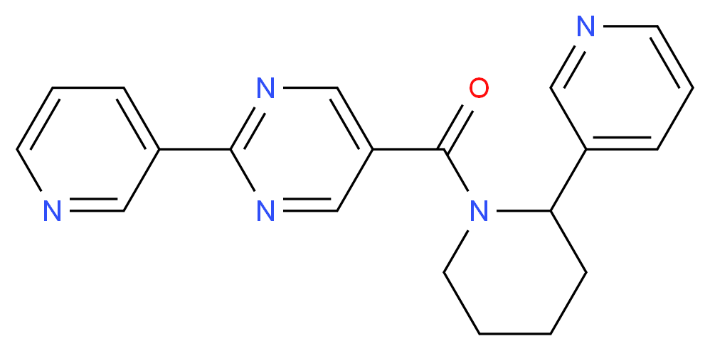 2-(3-pyridinyl)-5-{[2-(3-pyridinyl)-1-piperidinyl]carbonyl}pyrimidine_Molecular_structure_CAS_)