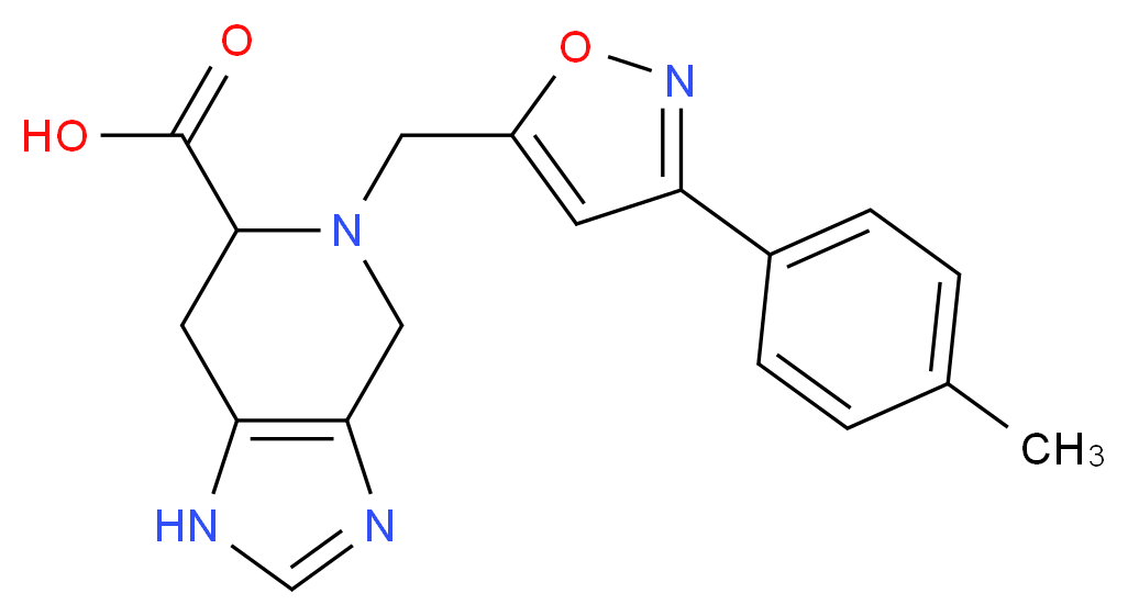 5-{[3-(4-methylphenyl)isoxazol-5-yl]methyl}-4,5,6,7-tetrahydro-1H-imidazo[4,5-c]pyridine-6-carboxylic acid_Molecular_structure_CAS_)