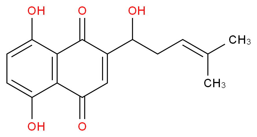 5,8-dihydroxy-2-(1-hydroxy-4-methylpent-3-enyl)Naphthalene-1,4-dione_Molecular_structure_CAS_54952-43-1)