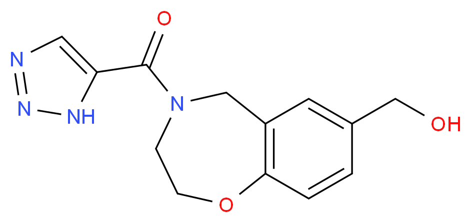 [4-(1H-1,2,3-triazol-5-ylcarbonyl)-2,3,4,5-tetrahydro-1,4-benzoxazepin-7-yl]methanol_Molecular_structure_CAS_)