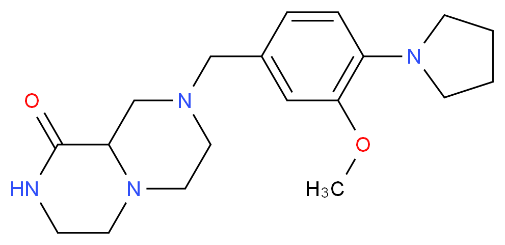 8-(3-methoxy-4-pyrrolidin-1-ylbenzyl)hexahydro-2H-pyrazino[1,2-a]pyrazin-1(6H)-one_Molecular_structure_CAS_)