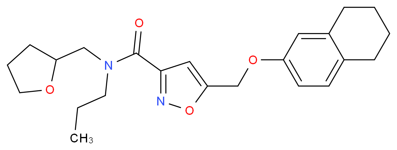 N-propyl-N-(tetrahydro-2-furanylmethyl)-5-[(5,6,7,8-tetrahydro-2-naphthalenyloxy)methyl]-3-isoxazolecarboxamide_Molecular_structure_CAS_)