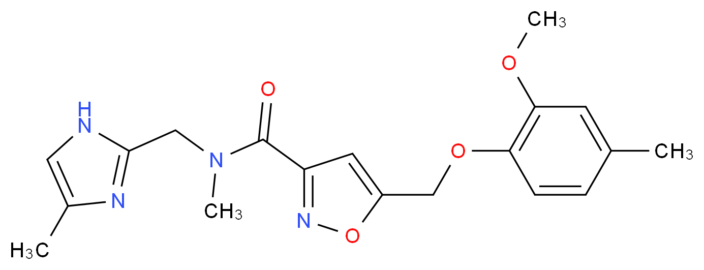 5-[(2-methoxy-4-methylphenoxy)methyl]-N-methyl-N-[(4-methyl-1H-imidazol-2-yl)methyl]isoxazole-3-carboxamide_Molecular_structure_CAS_)