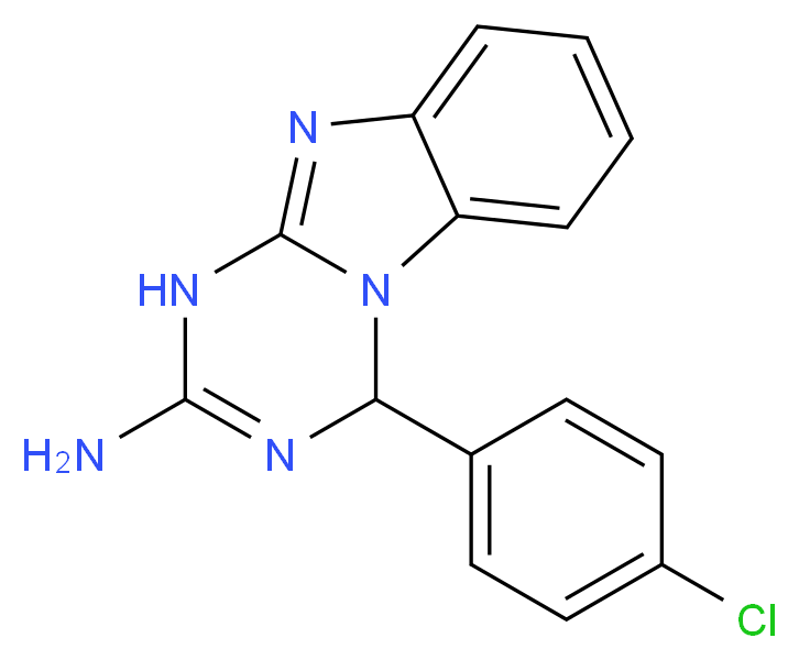 4-(4-Chloro-phenyl)-1,4-dihydro-benzo[4,5]imidazo[1,2-a][1,3,5]triazin-2-ylamine_Molecular_structure_CAS_306288-55-1)