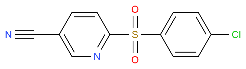 2-(4-Chlorobenzenesulphonyl)pyridine-5-carbonitrile_Molecular_structure_CAS_)