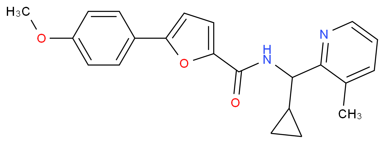 N-[cyclopropyl(3-methylpyridin-2-yl)methyl]-5-(4-methoxyphenyl)-2-furamide_Molecular_structure_CAS_)