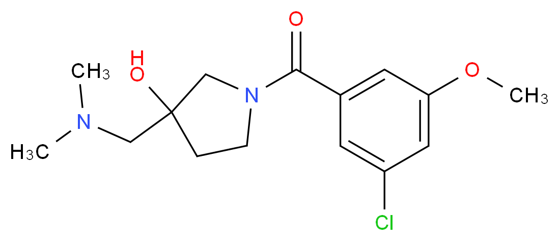 1-(3-chloro-5-methoxybenzoyl)-3-[(dimethylamino)methyl]-3-pyrrolidinol_Molecular_structure_CAS_)