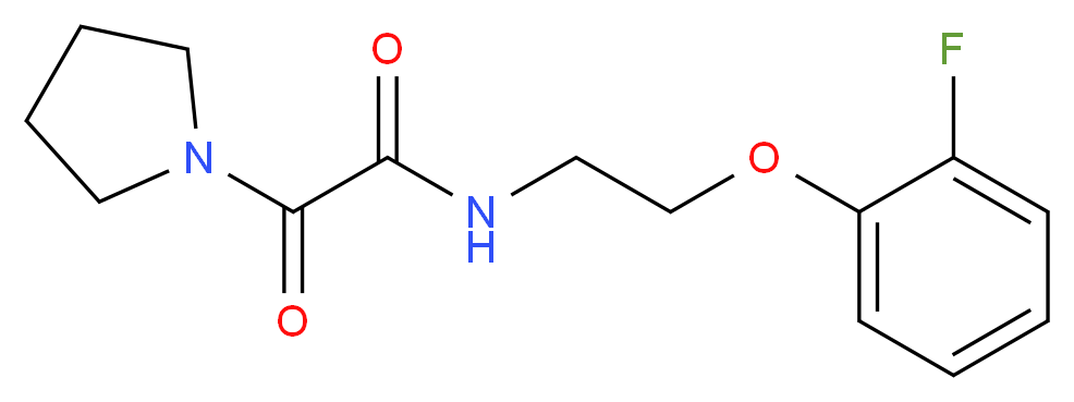 N-[2-(2-fluorophenoxy)ethyl]-2-oxo-2-pyrrolidin-1-ylacetamide_Molecular_structure_CAS_)