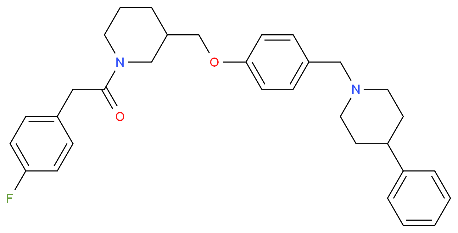 1-[(4-fluorophenyl)acetyl]-3-({4-[(4-phenyl-1-piperidinyl)methyl]phenoxy}methyl)piperidine_Molecular_structure_CAS_)