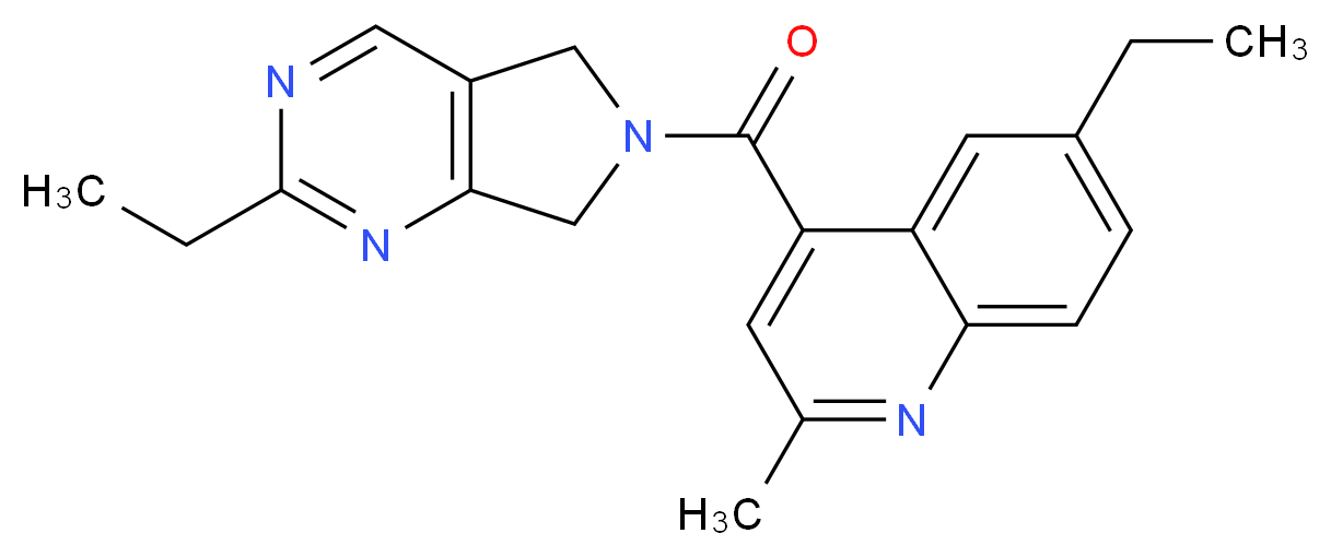 6-ethyl-4-[(2-ethyl-5,7-dihydro-6H-pyrrolo[3,4-d]pyrimidin-6-yl)carbonyl]-2-methylquinoline_Molecular_structure_CAS_)